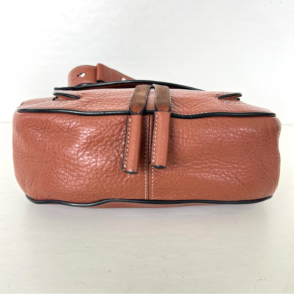 ♦️SOLD♦️MARC JACOBS Maverick Pebble Leather Flap w Suede Ties Saddle Shoulder - Picture 11 of 16